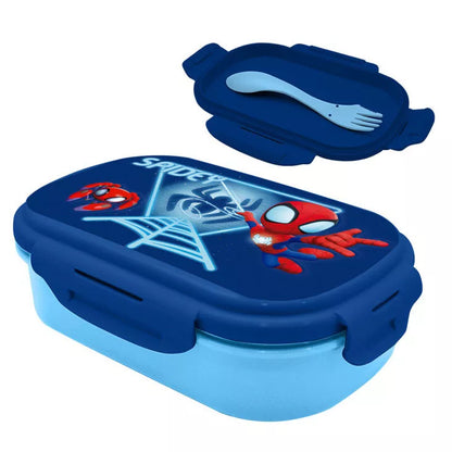 Sanduicheira Spidey Blue Web com talher - BONECADA