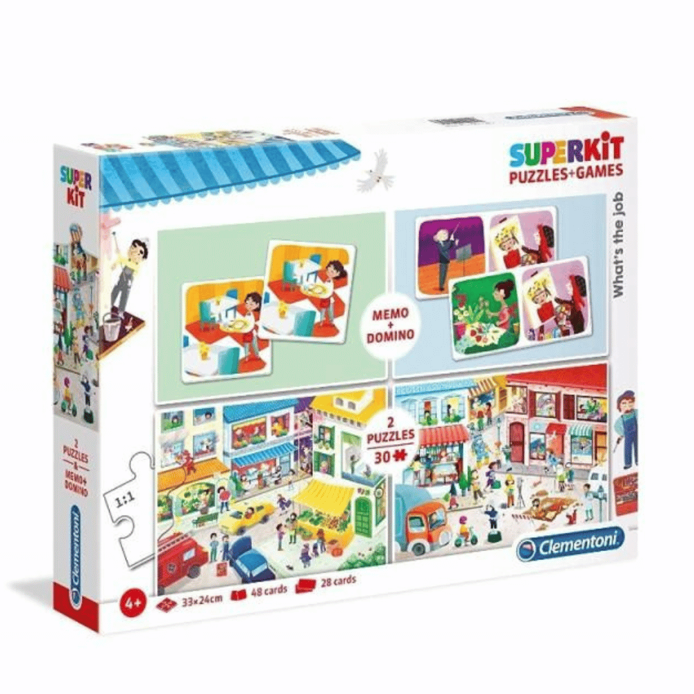 Superkit Memo+Dominó+ 2 Pzl 30 - Profissões