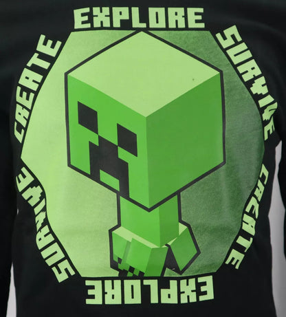 Sweat-shirt Minecraft Explore (6-12 anos)