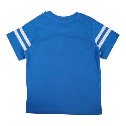 T-shirt manga curta Sonic azul/vermelho - BONECADA