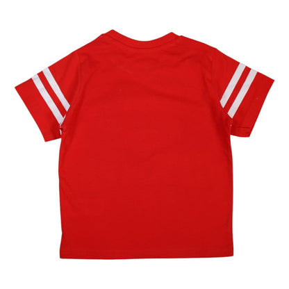 T-shirt manga curta Sonic azul/vermelho - BONECADA
