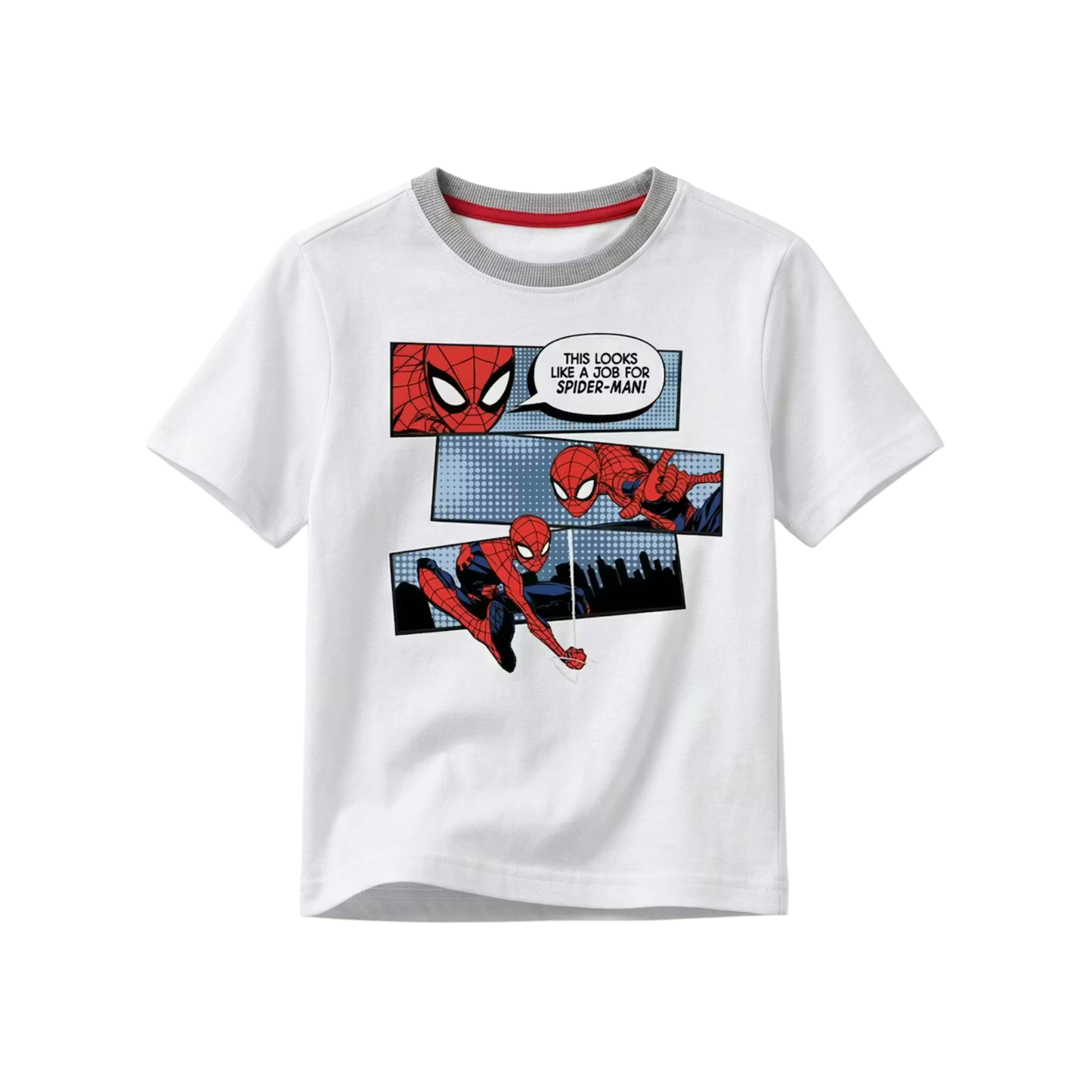 T-shirt manga curta Spiderman branca