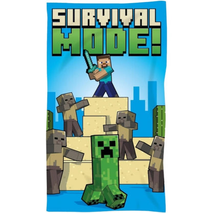 Toalha de praia microfibra Minecraft Survival Mode