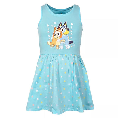Vestido Bluey 2-6 anos Rosa/Azul - BONECADA