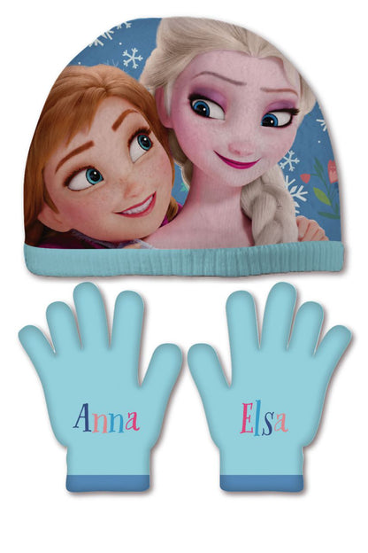 Conjunto Gorro e Luvas Frozen