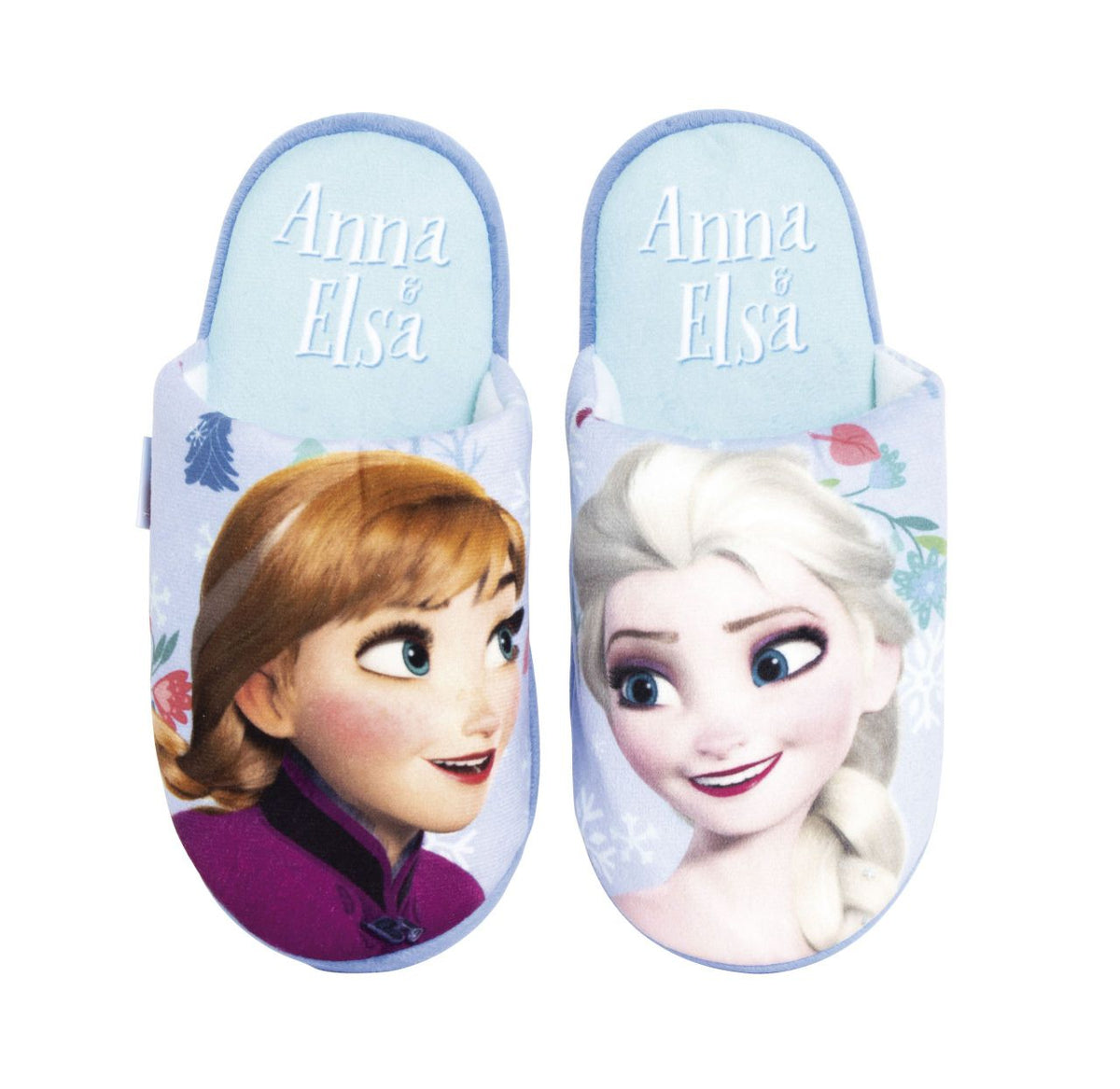Chinelos de Casa Frozen Anna e Elsa (sola têxtil)