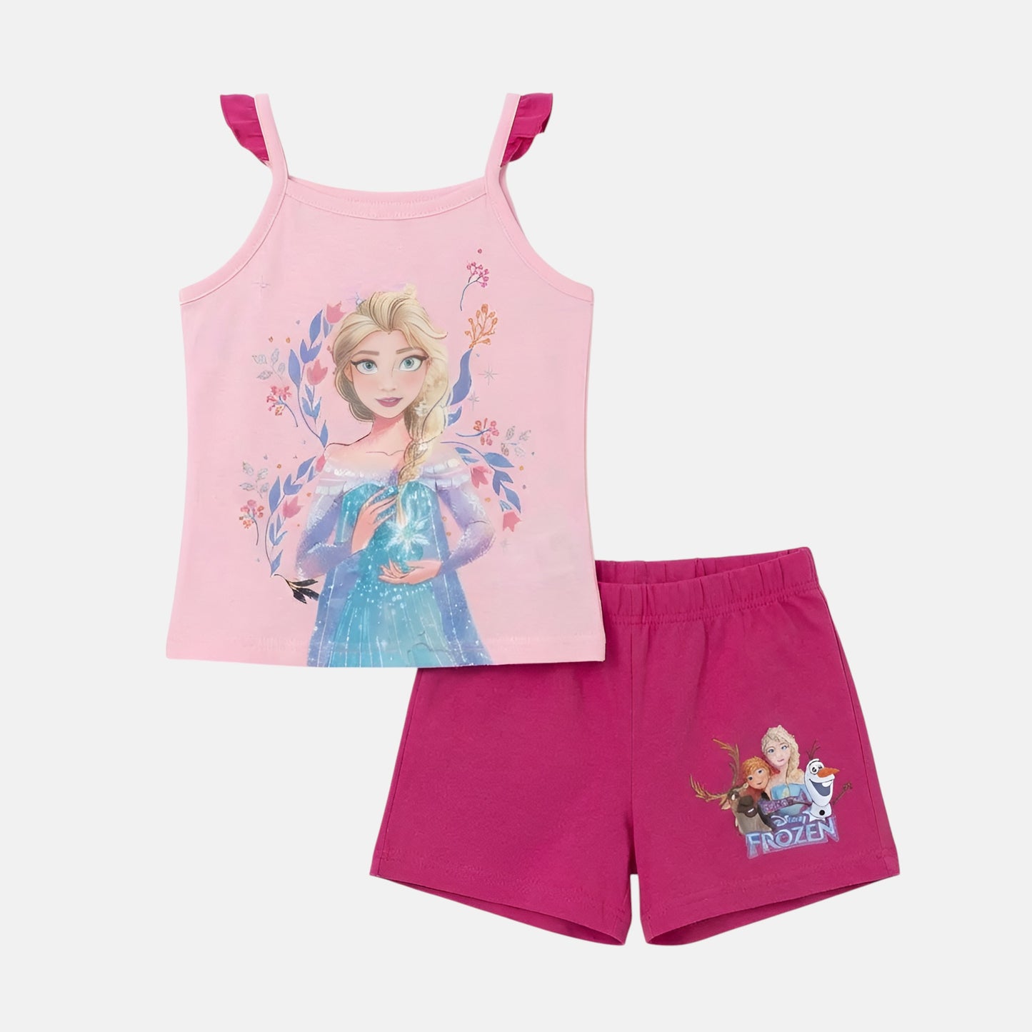 Conjunto T-Shirt e Calções Frozen