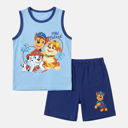 Conjunto T-Shirt e Calções Patrulha Pata sem mangas