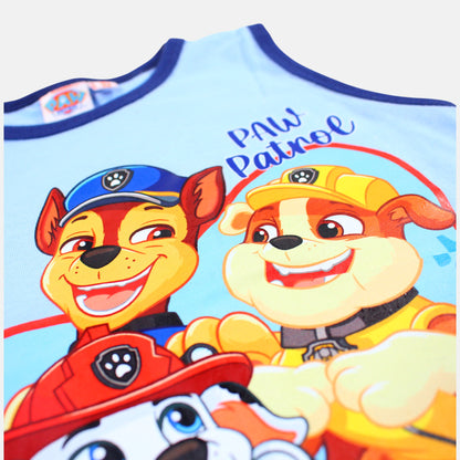 Conjunto T-Shirt e Calções Patrulha Pata sem mangas