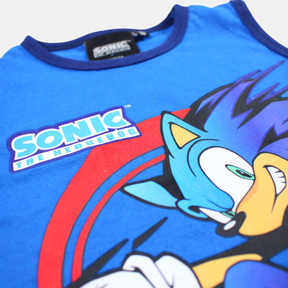 Conjunto T-Shirt e Calções Sonic sem mangas