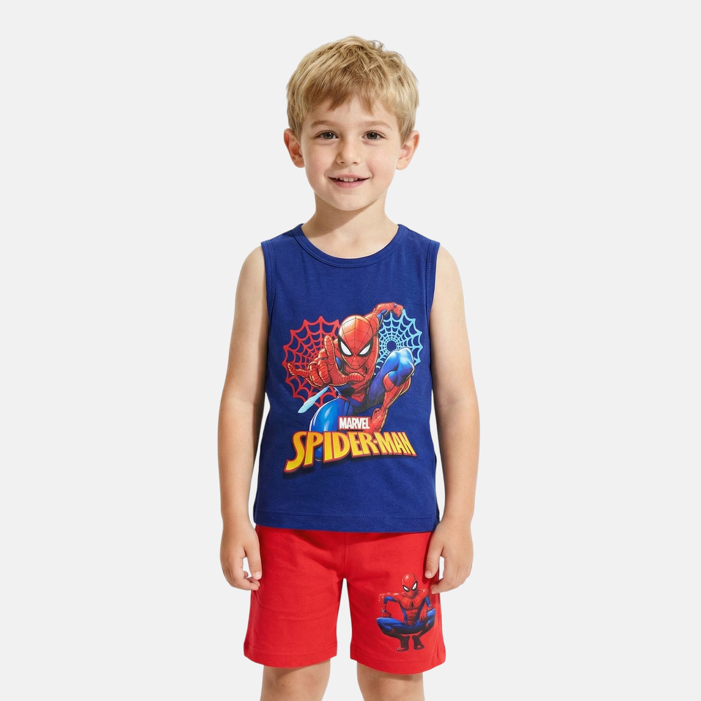 Conjunto T-Shirt e Calções Spiderman sem mangas