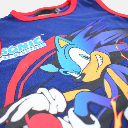 Conjunto T-Shirt e Calções Sonic sem mangas