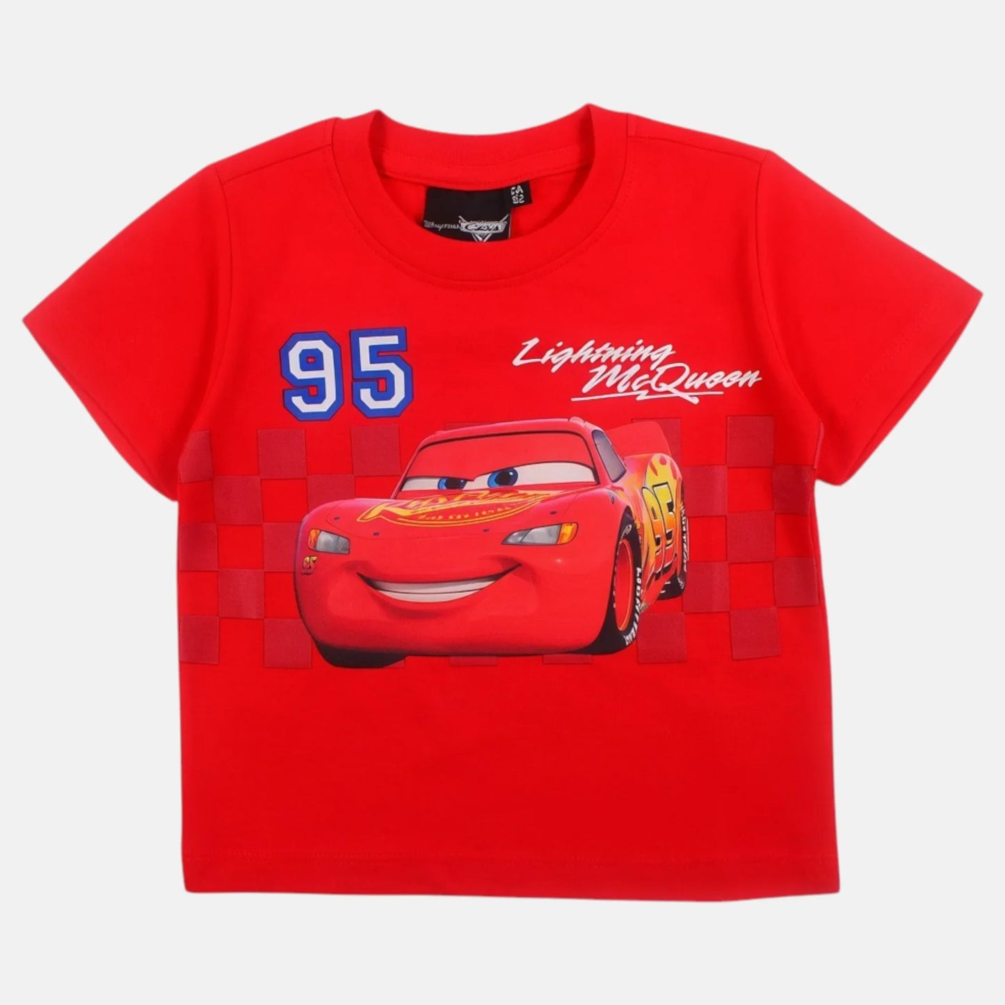 T-Shirt Manga Curta Cars Lightning McQueen azul/vermelho