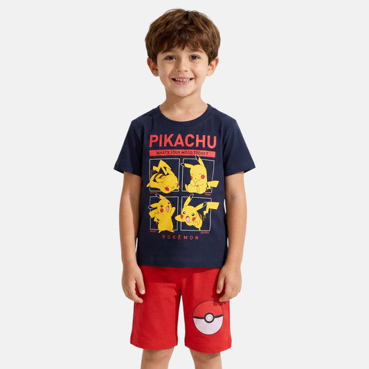 Conjunto T-Shirt e Calções Pokemon Pikachu/Pikachu Mood