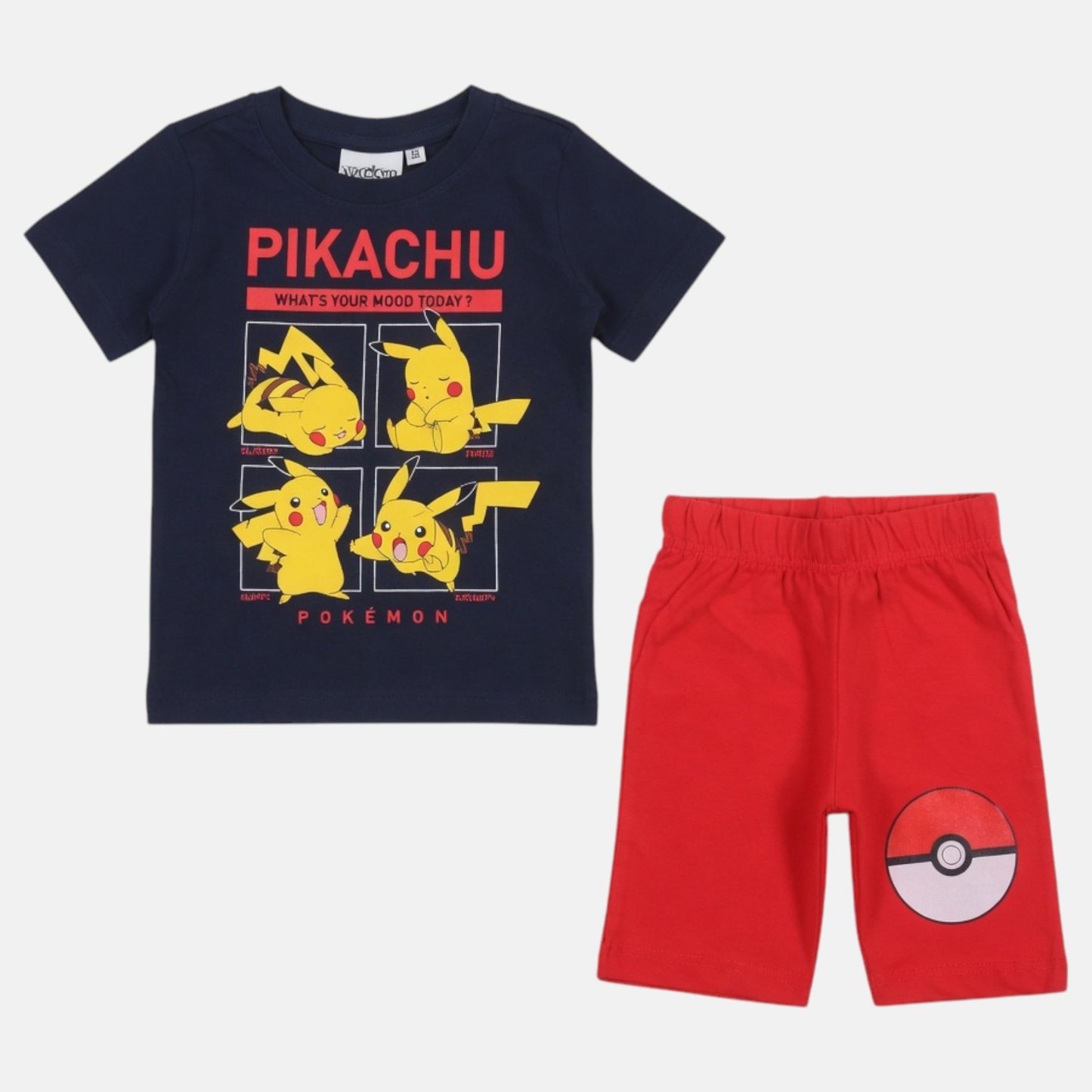 Conjunto T-Shirt e Calções Pokemon Pikachu/Pikachu Mood