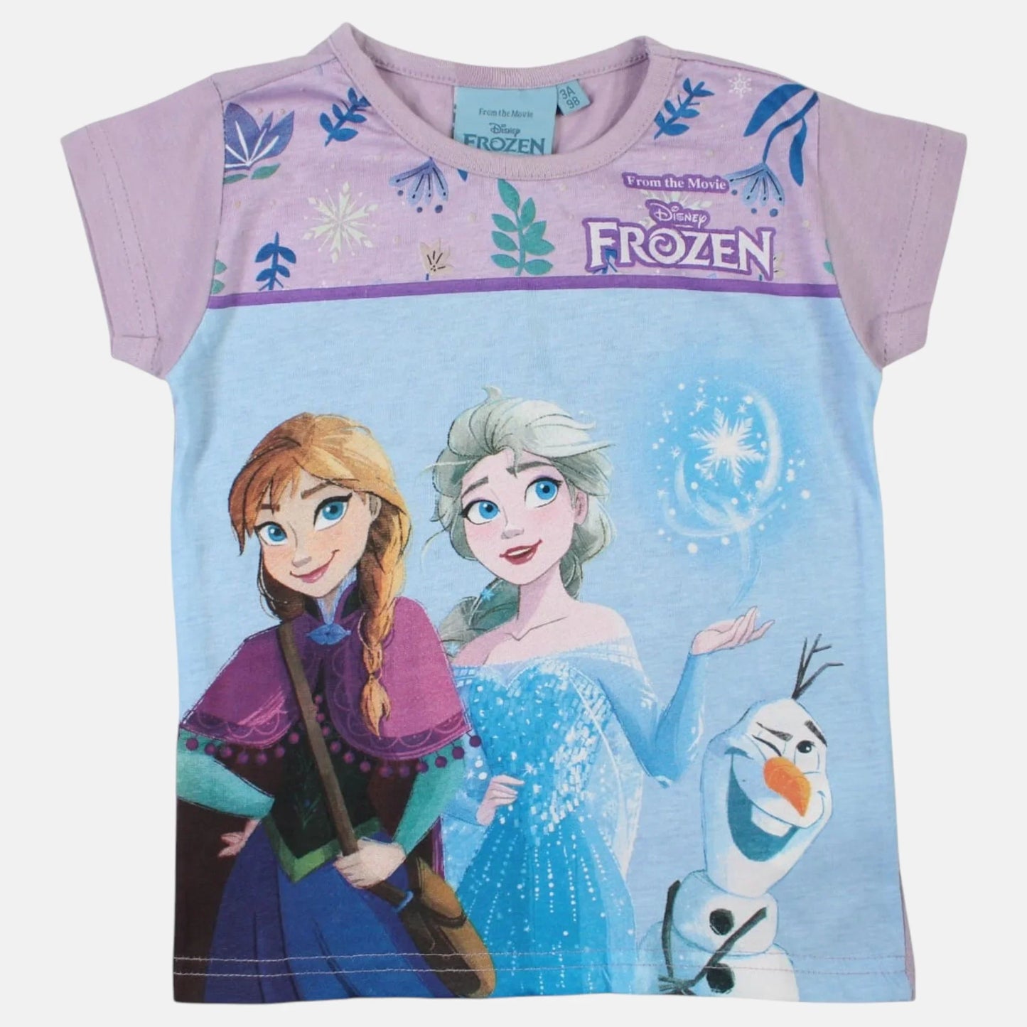 T-shirt manga curta Frozen