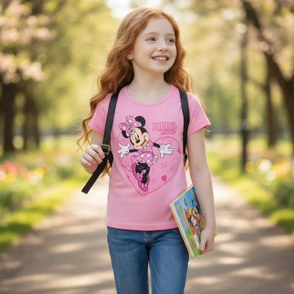 T-shirt manga curta Minnie Heart