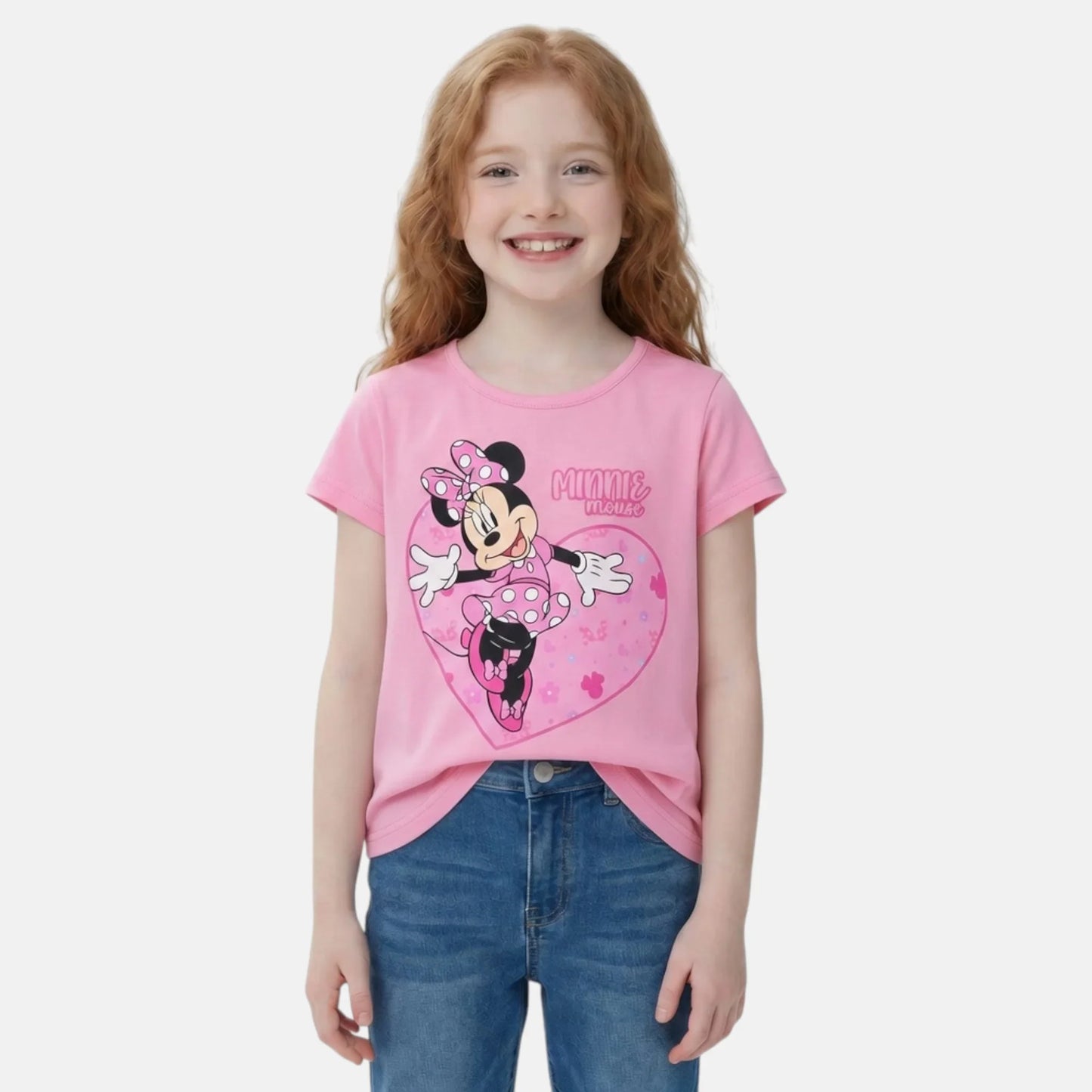 T-shirt manga curta Minnie Heart