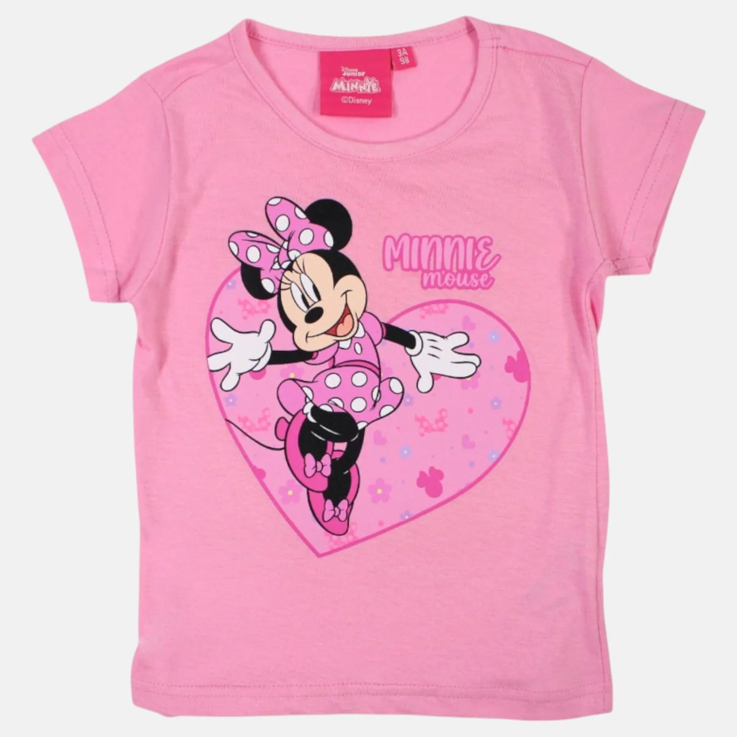 T-shirt manga curta Minnie Heart
