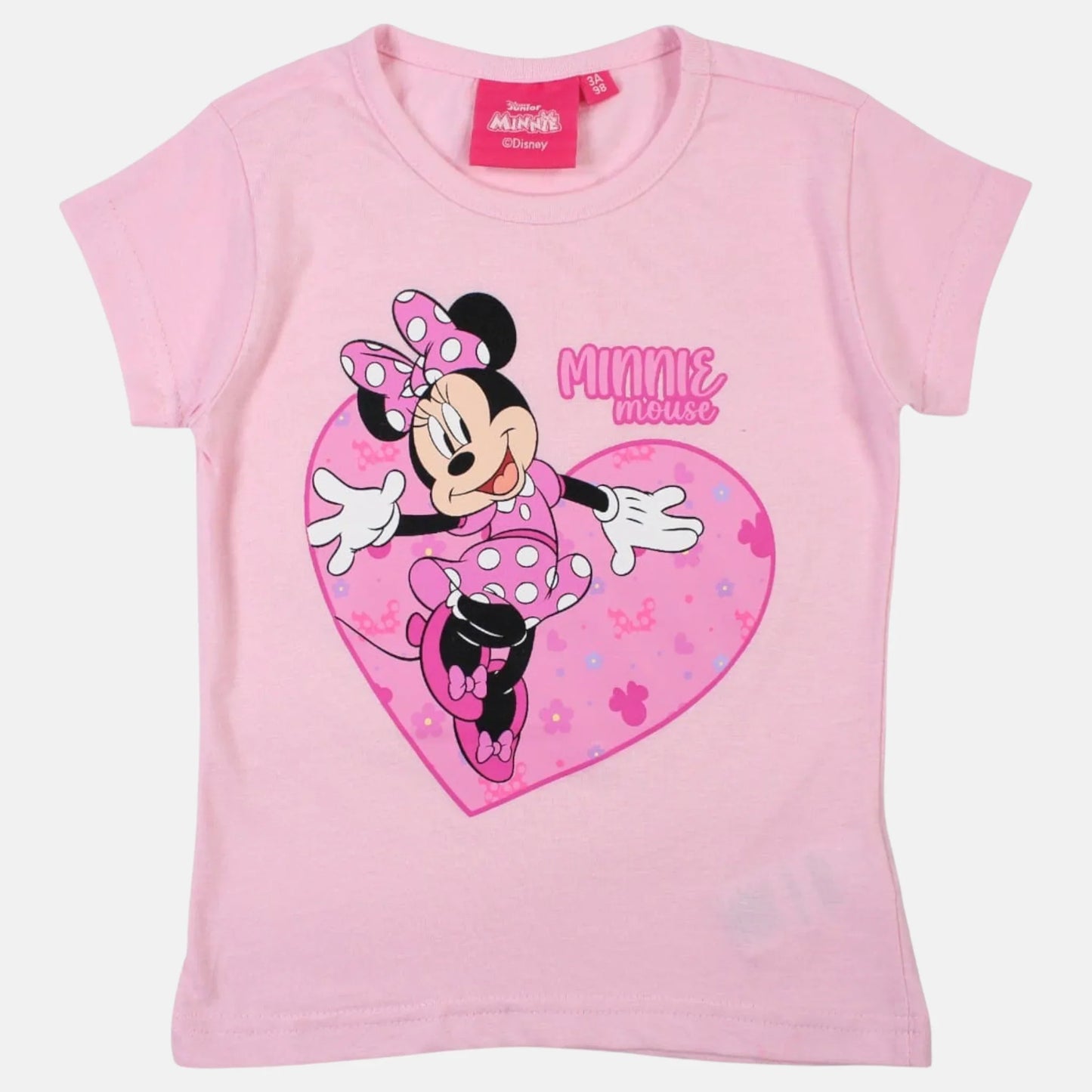 T-shirt manga curta Minnie Heart