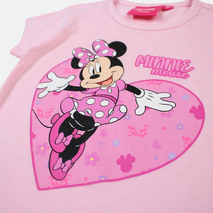 T-shirt manga curta Minnie Heart