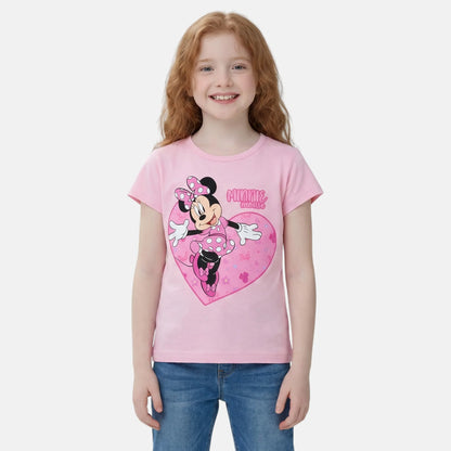 T-shirt manga curta Minnie Heart