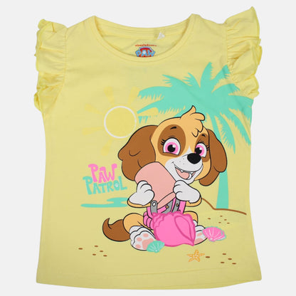 T-shirt manga curta Patrulha Pata Skye Beach