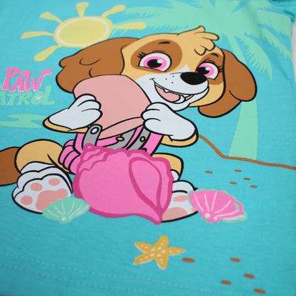 T-shirt manga curta Patrulha Pata Skye Beach