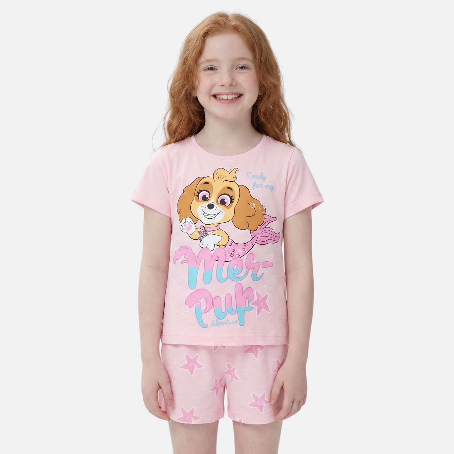 Conjunto T-Shirt e Calções Patrulha Pata - Skye Mer-Pup