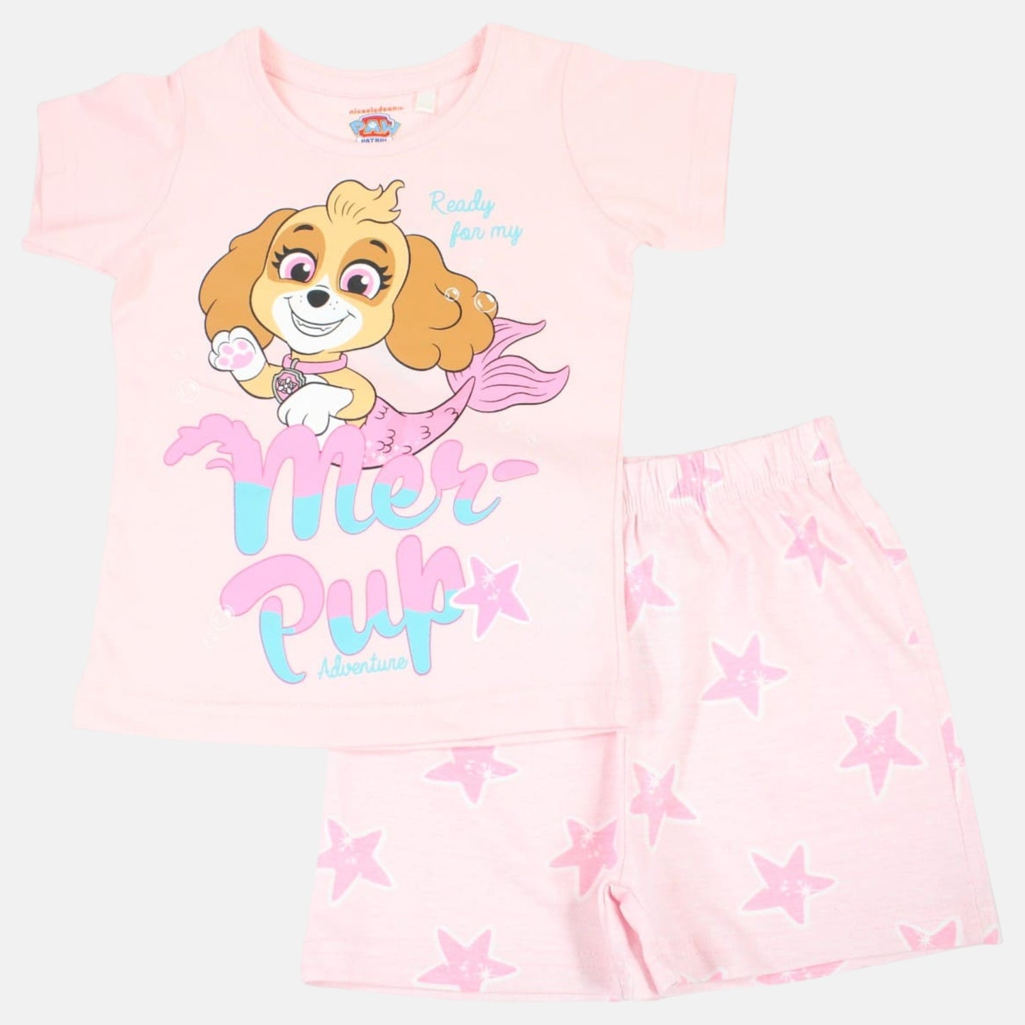 Conjunto T-Shirt e Calções Patrulha Pata - Skye Mer-Pup