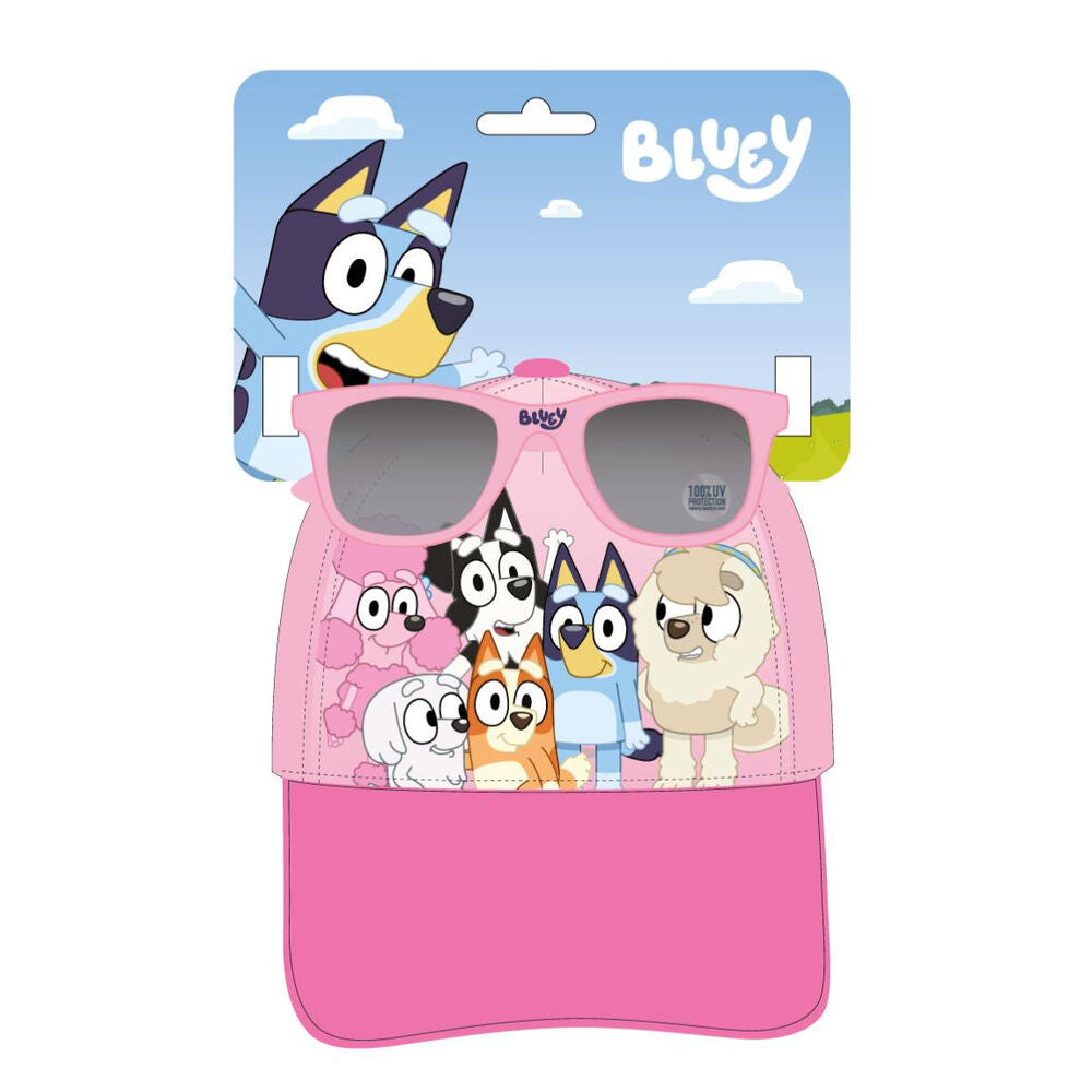 Conjunto Boné e óculos de sol Bluey Pink Team