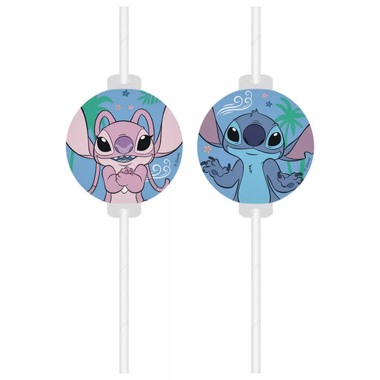 Palhinhas de papel Stitch Angel (4 unidades)